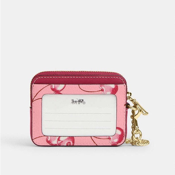 SOLD!! COACH CHERRY Zip Card Case/ COACH CHERRY Wallet
Print Leather CR832 - Picture 2 of 4